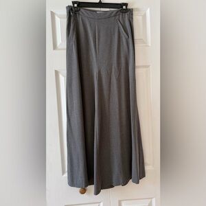 Wide Leg Trousers - Gray - Small
